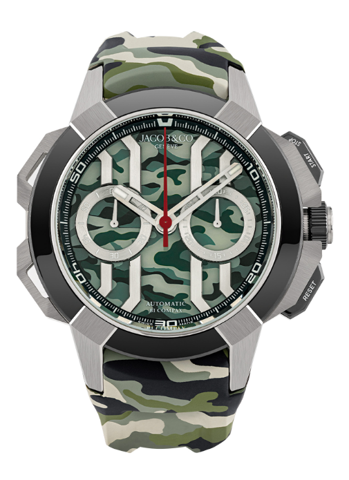 Review Jacob & Co epic x chrono 44mm CAMO GREEN ec430.20.ac.aa.abrua Replica watch
